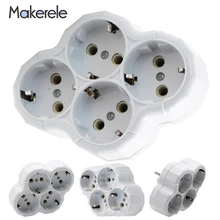 MK-AJ-1C3EU-2 ЕС Стандартный преобразования адаптер питания от сети со штепсельной вилкой, от 1 года до 4 способа 16A AC 110 v-250 v Беспроводной Расширенный розетка