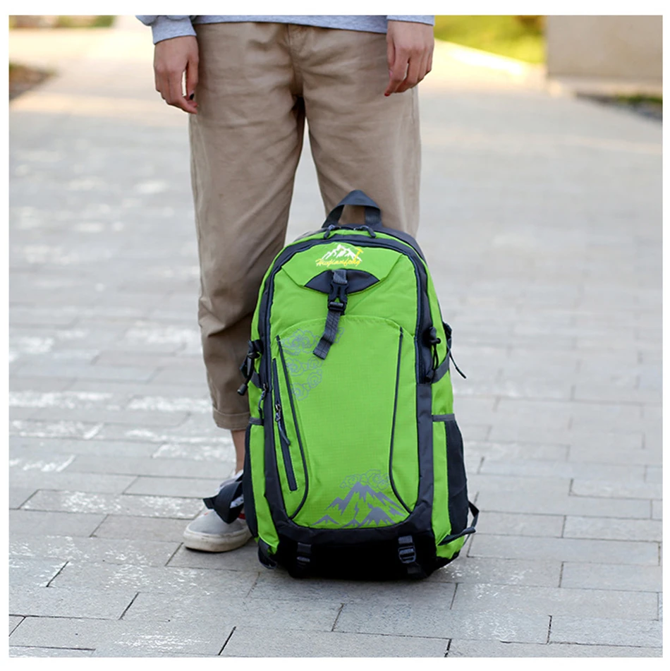 Outdoor Travel Camping Backpack Men Women Softback Nylon Mountaineering Hiking Backpacks Waterproof Larger Capacity Sports Bags