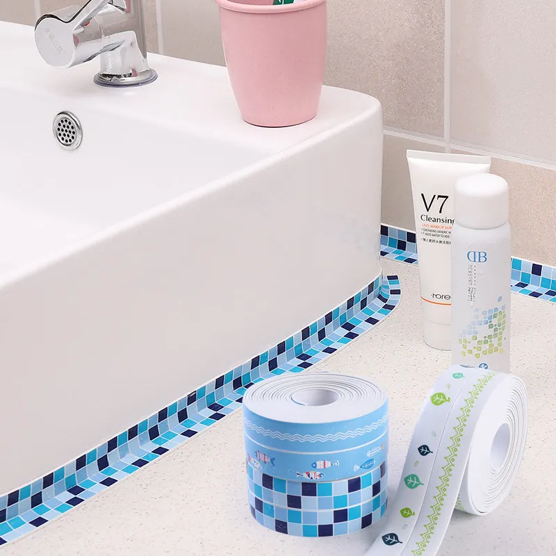 

Newest PVC Kitchen Bathroom Wall Sealing Tape Waterproof Mildew Proof self-adhesive Sink Joint Crevice Sticker Corner Line Strip