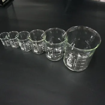 

5pcs/set 100ml 150ml 200ml 250ml 300ml Glass Transparent Beaker Glass Beaker becherglas becher lab glass Laboratory Equipment