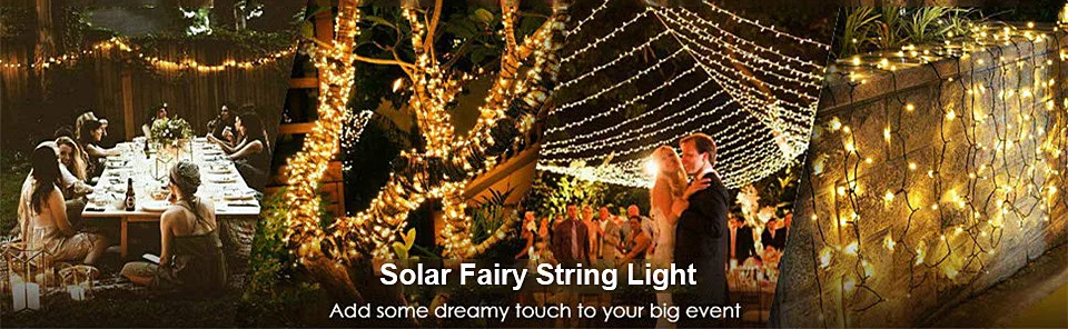 22M Solar Powered Lamp 200 Led String Fairy Lights Solar Light Outdoors for Garden Decoration Party Christmas Garland Waterproof (7)