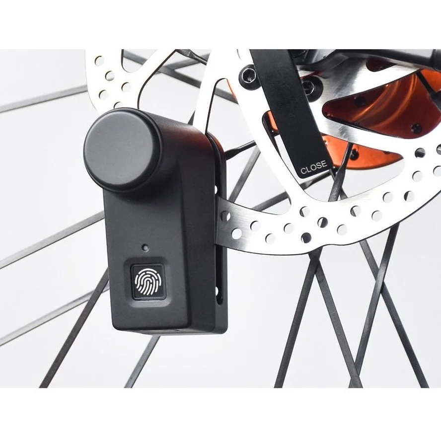 

Waterproof Fingerprint Disc Brake Lock IP65 Anti-Theft Fingerprint Recognition Unlock 40 Memory Storage Standby Time 3 Months