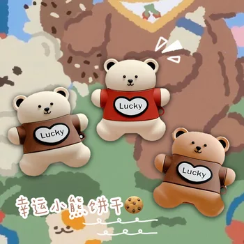 

Earphone Case For AirPods Case 3D Cartoon Bear Silicone Cover for Apple Air pods2 Cute Earbuds Bag for Earpods Cases Accessoires