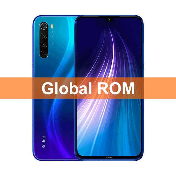 Смартфон Redmi Note 8 с глобальной ПЗУ, 6 ГБ, 128 ГБ, 48 МП, четыре камеры, Восьмиядерный процессор Snapdragon 665, FHD экран 6,3 дюйма, 4000 мА/ч, видео 18 Вт, 2,14 K - Цвет: Global ROM Blue