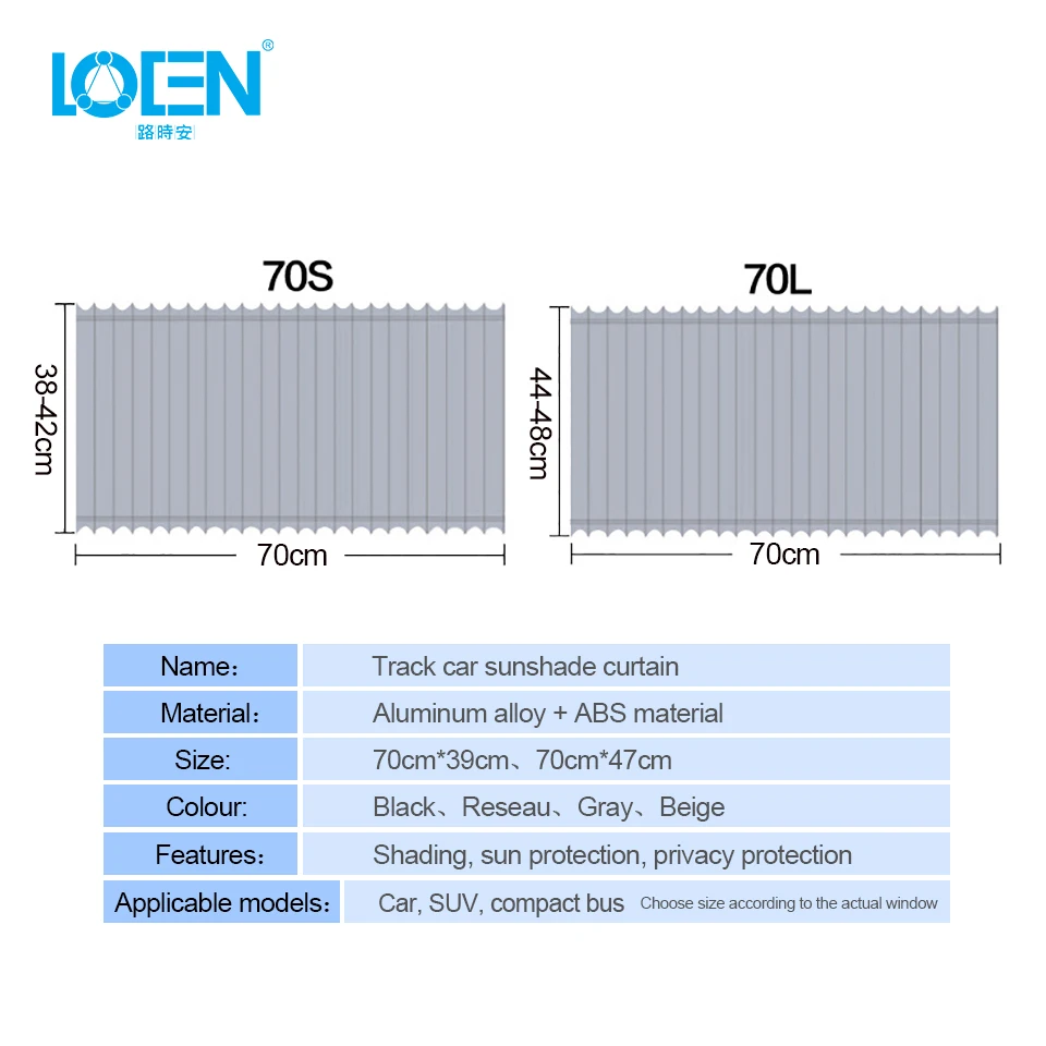 LOEN трек автомобиля боковая Солнцезащитная шторка лобовое стекло козырек от солнца щит занавес солнцезащитный экран для автомобиля блок анти-УФ для SUV автомобили