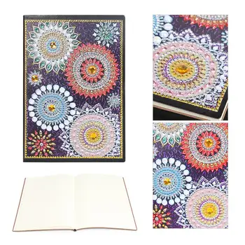 

50 Pages Diamond Painting Notebook DIY Mandala Special Shaped Diamond Embroidery Cross Stitch A5 Notebook Diary Book