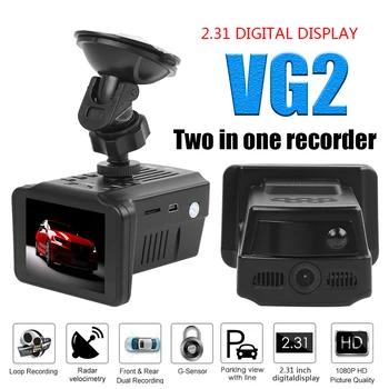 

ALLOYSEED VG2 2 in 1 FHD 1080P Car DVR Dashboard Camera Full Band Radar Detector Speed Alarm Car DVR Dash Camera