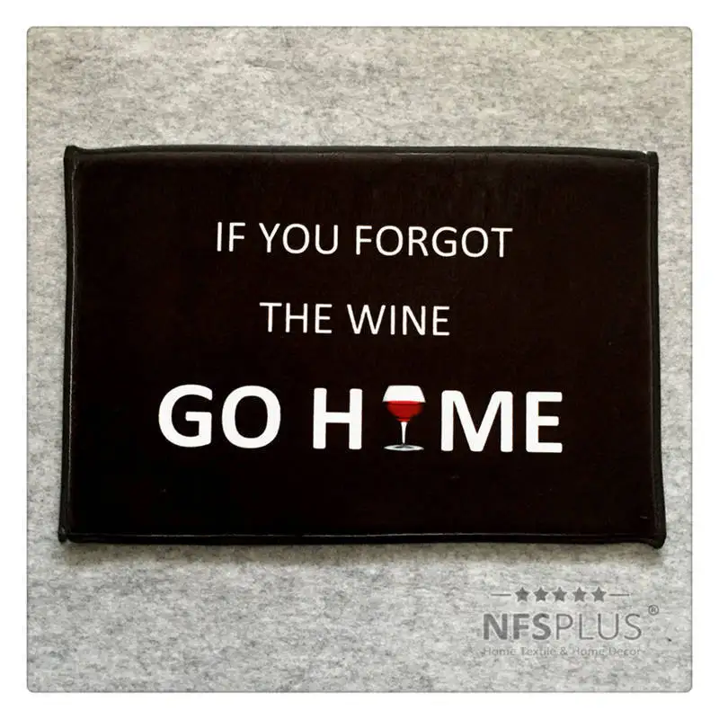 Black Hallway Doormat Home Decorative Door Mat Carpet Indoor Flannel Fabric PVC Dotted Anti-Slip Floor Mats Rugs Welcome Mat