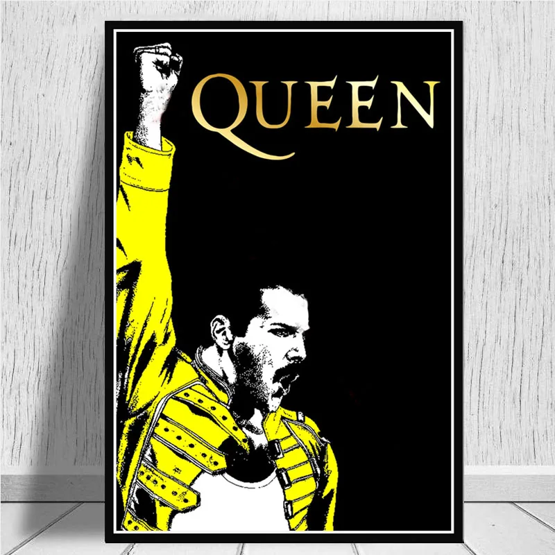 Фредди Меркури Queen Rock Band легендарный поп звезды комиксов Плакат и принты живопись