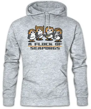 

A Flock Of Seaporgs Hoodie Sweatshirt Star Porg Porgs Fun Wars Band Music men long sleeve gym jogger winter summer coat