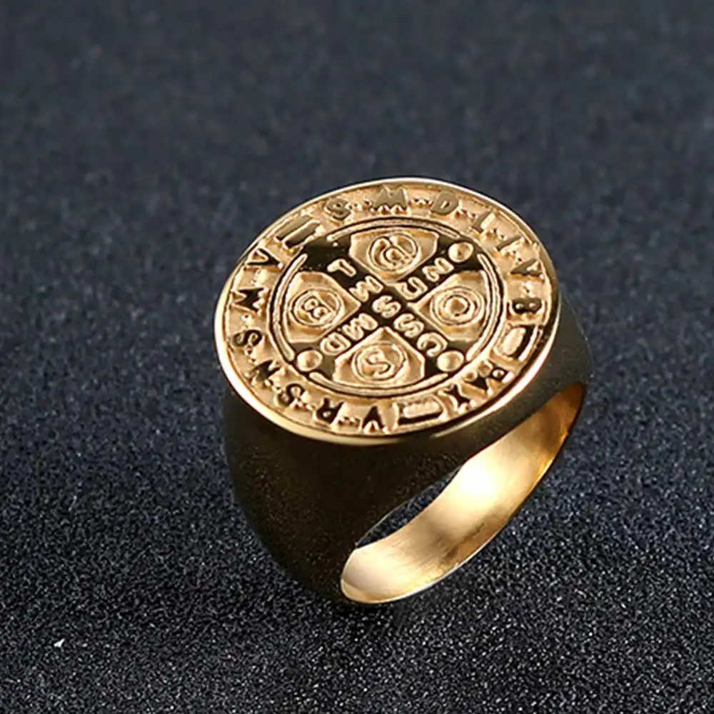 Moocare мужское Плиссированное Золотое панк кольцо винтажный мужской титановый ювелирное обручальное кольцо аксессуары