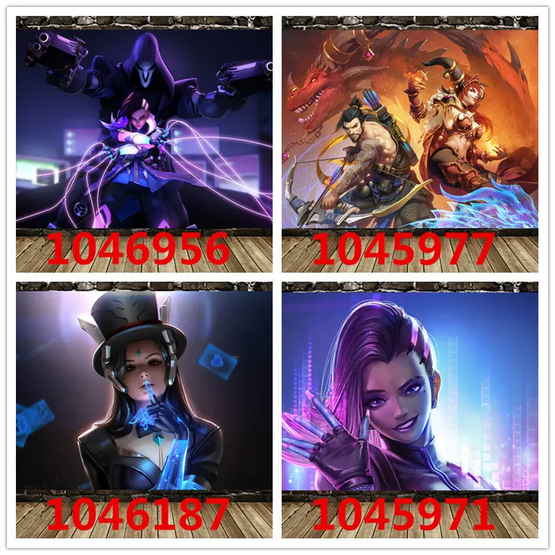 Постер на холсте с изображением игры Overwatch, картина в рамке, живопись для гостиной, кабинета, спальни, украшения для дома, товары для настенного искусства, Картина на холсте