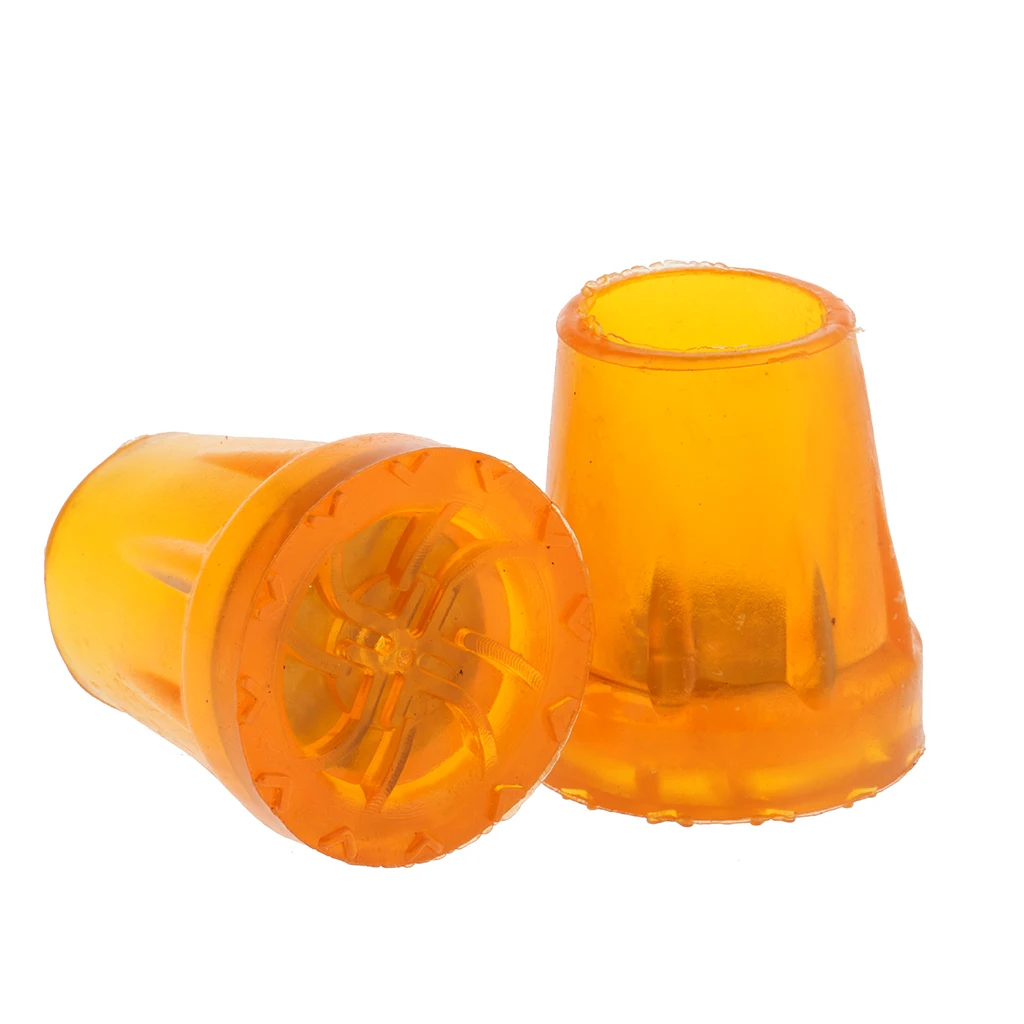2Pcs Crutch Ferrules Rubber End Anti-skid Walking Stick Tips Crutch Bottom End Cane Replacement Tips, 25-36mm    