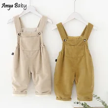 Высокое качество Комбинезон для маленьких мальчиков; зимние Бархатные Вельветовая Одежда для маленьких девочек комбинезоны детская одежда для дня рождения, одежда для девочек и мальчиков, штаны