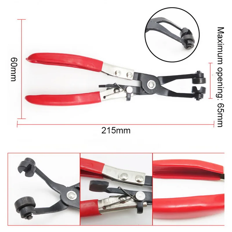 Auto Hose Clamp Plier Set Car Angled Clip Plier Cable Type Flexible Wire Long Pliers Tube Bundle Removal Repair Tool