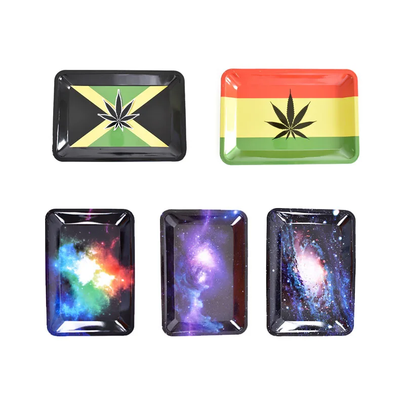 Tobacco Rolling Tray 180*125mm tobacco smoking Cigarette dry herb small Tinplate for stocking grinders Accessories tools
