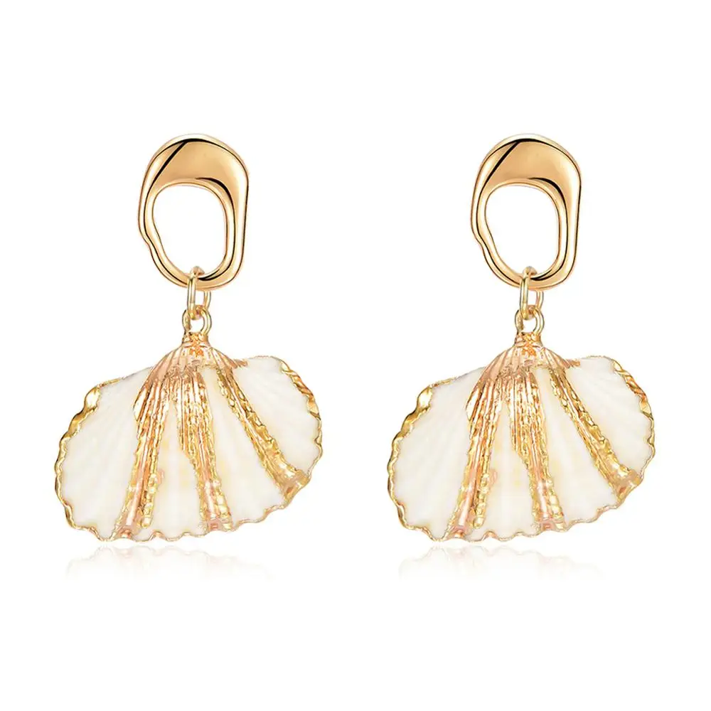 

1Pair Natural Shell Drop Earrings For Women Fashion Female New Geometric Vintage 2020 New Statement Pendientes Trendy Jewelry