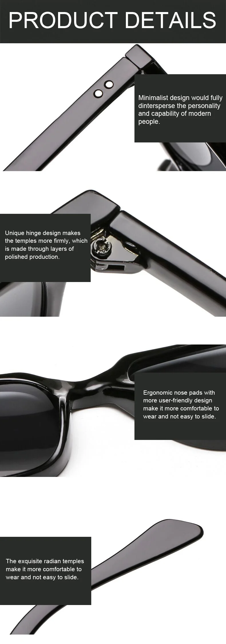 Klassische Quadratische Sonnenbrille Mann Marke Designer Retro Schwarz Sonnenbrille Männlich Vintage Bunte Shades Oculos De Sol Masculino – Detail 10