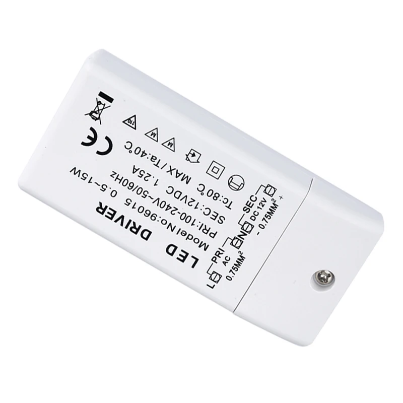 Светодиодный трансформатор 12V DC 15W EMC источник питания 100-240 V без минимальной нагрузки