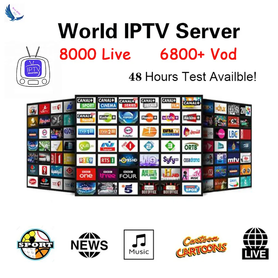 Европа IP tv Франция Великобритания Немецкий Арабский Бельгия Швеция французский Польша Испания США Канада голландский smart tv Box IP tv M3U 8000+ Live