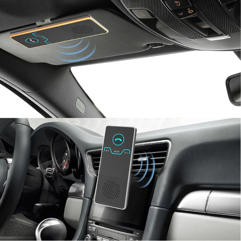 Автомобильный Bluetooth Hands Free комплект зарядное устройство Шумоподавление для солнцезащитного козырька мобильного телефона NK-Shopping