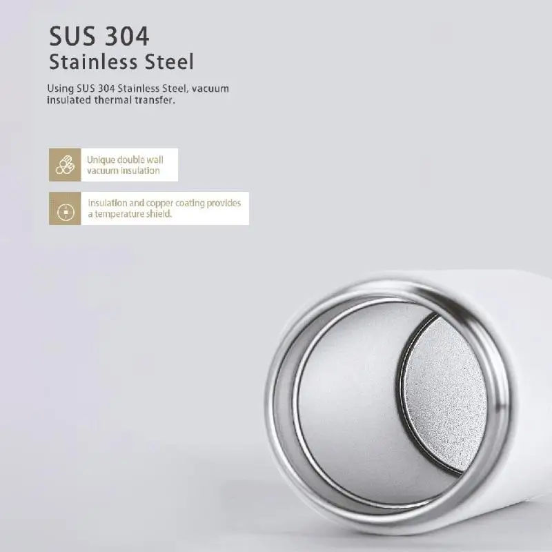 Нержавеющая сталь Изолированная кофейная кружка чашка бутылка ntelligent Термокружка Водонепроницаемая Подарочная чашка