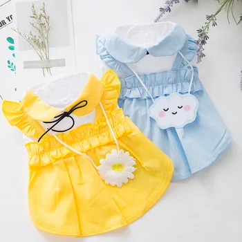 

New small daisy pet skirt spring and summer thin section Pomeranian small puppies puppy dog teddy skirt cat clothes