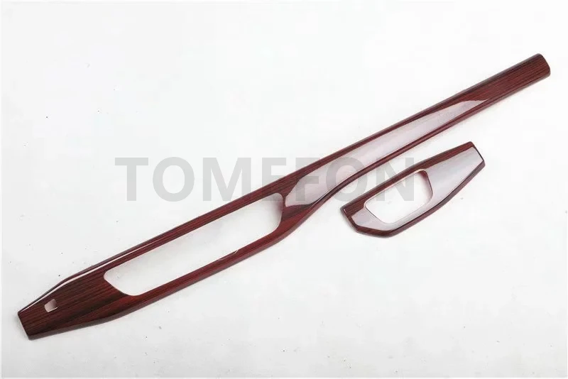 WOOD2pcs TOMEFON для Audi A5 LHD Передняя средняя центральная консоль панель управления панель Накладка аксессуары для интерьера ABS - Название цвета: WOOD2pcs