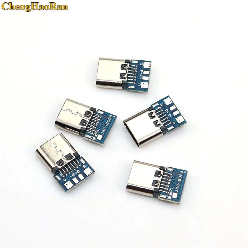2 stücke USB 3,1 14-polige Buchse Typ C Ladeans chluss Buchse Buchse 5a Hochs trom 4 Lötstellen DIY Datenkabel mit Platine – Detail 6