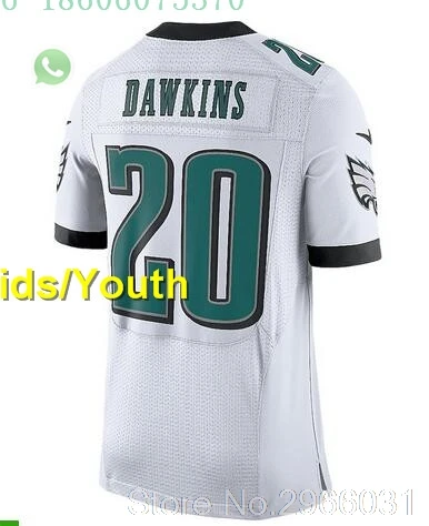 Philadelphia A+++ качество Eagles Brian Dawkins 20 86 Zach Ertz Alshon Jeffery 17 Nick Foles 9 Jason Kelce 62 jersey - Цвет: for kids youth