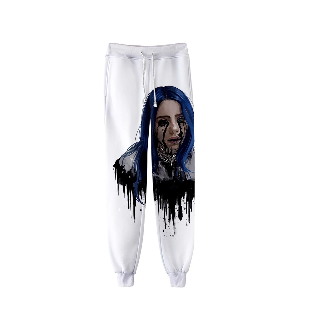 Новинка; повседневные брюки Billie Eilish с 3D принтом; популярные брюки для мужчин и женщин; модные удобные спортивные штаны для мальчиков и девочек; сезон осень-зима