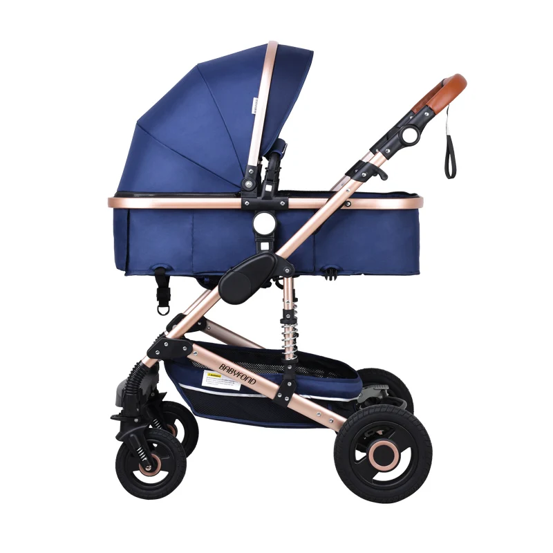 Babyfond детская коляска Высокая Ландшафтная Детские коляски 3 в 1 с автомобильным