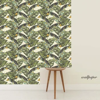 

45*300cm Large Green Plants Wall Stickers Living Room Bedroom Decorate Background Home PVC Wall Decals Murals Tile Stickers