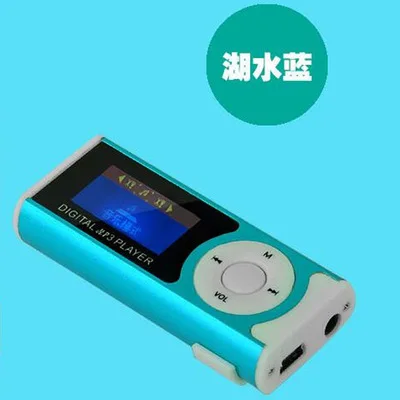 A1 MP3-плеер Портативный Спорт без потерь Звук Музыка Медиа Спорт Мини MP3-плеер Поддержка внешний динамик с светодиодный светильник гарнитура - Цвет: Синий