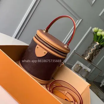

Brown handbag 2020 Woman's fashion designer shoulder bag high quality bucket bag genuine leather bag brown