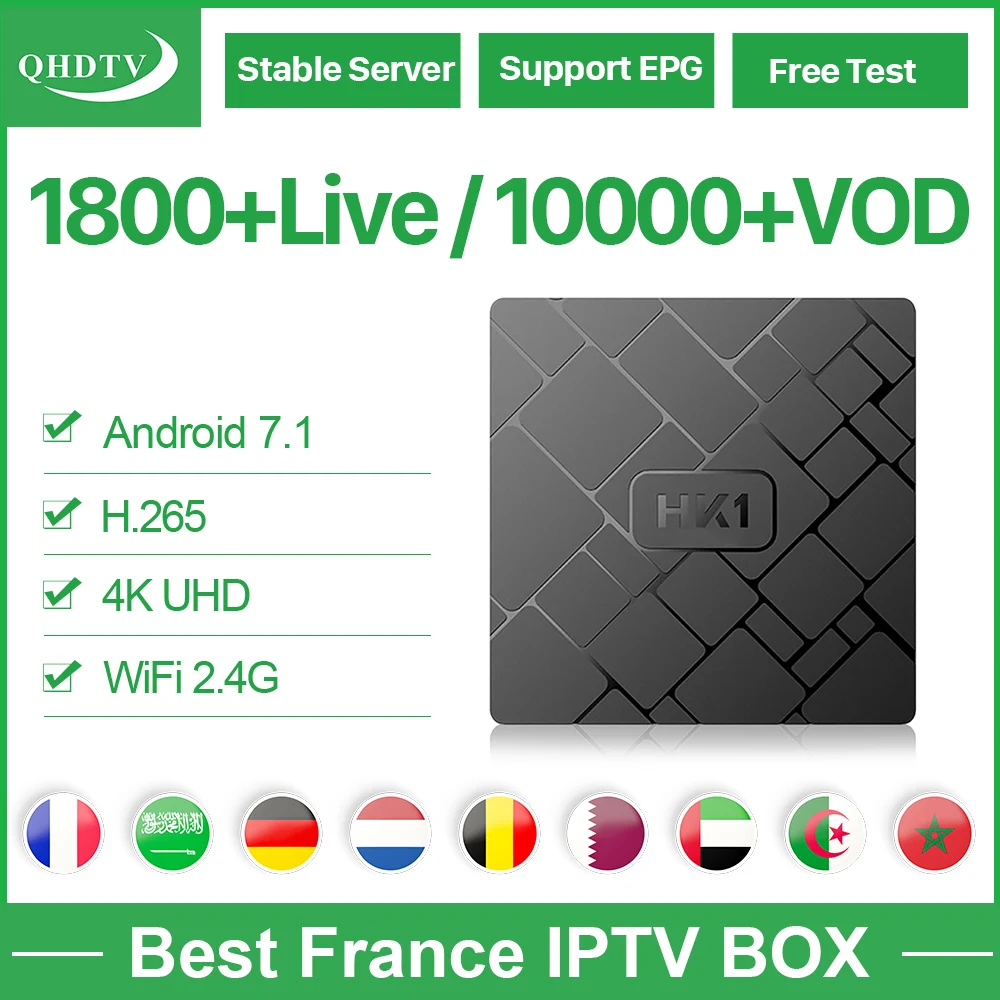 

Arabic France IPTV S905W Android 7.1 IP TV Subscription HK1W 2G 16G Belgium Morocco Netherlands Algeria IPTV Subscription French