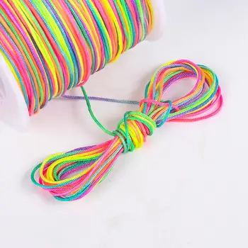

100 Meter Rainbow Nylon Cord Thread Chinese Knot Macrame Cord DIY Bracelet Handmade Braided String Jewlery Making Supplies line
