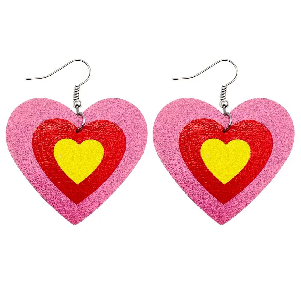 Details about   Red Valentine Heart Drop Earrings handmade 