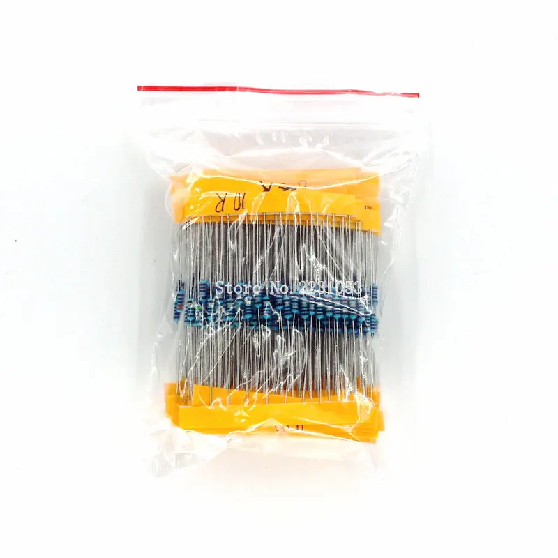 Carbon Film Resistor Kit 1 Pack 300Pcs 10-1M Ohm 1/4w Resistance 1% Metal Film Resistor Resistance Assortment Kit Set 30 Kinds Each 10PCS