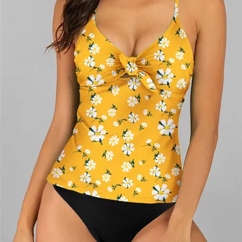 

Women Print Beach Bikini Set Summer New Bathing Swimming Suit Yellow Push Up Swimwear Beachwear Female Sexy Bikini Set Swimsuits