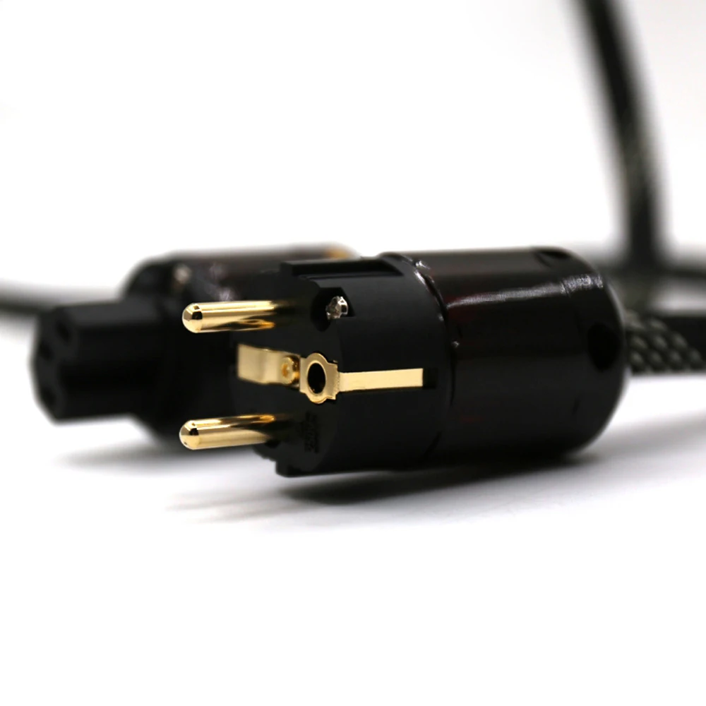 Чистая медь с экранированным HiFi шнур питания профессиональный аудио AC усилитель провода AC кабель питания