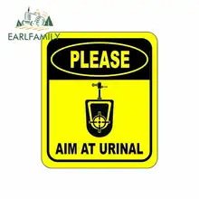 ^#Cheap EARLFAMILY 13cm x 11.1cm for Please Aim At Urinal Toilet Sign Funny Car Stickers Vinyl Sunscreen RV VAN Decal JDM Accessories ^#Cheap EARLFAMILY 13cm x 11.1cm for Please Aim At Urinal Toilet Sign Funny Car Stickers Vinyl Sunscreen RV VAN Decal JDM Accessories