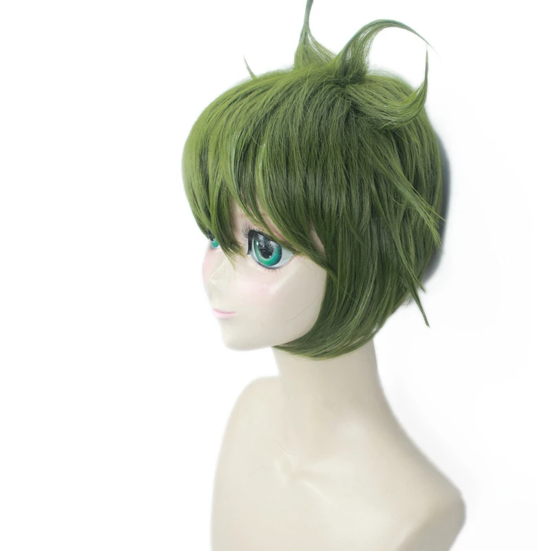 Аниме Danganronpa V3: killing Harmony Rantaro Amami косплей парик зеленый короткий синтетический волос Amami Rantarou игровой костюм парики