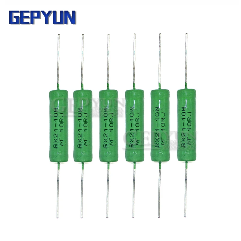 Резистор 5% Gepyun 1R 10R 100R 1K 10K 12K 15K 18R 20R 22R 24R 27R 30R 33R 36R 5 шт. RX21 10 Вт | Электронные