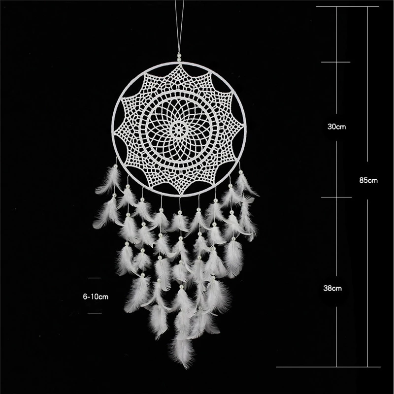 Ручной работы перо Ловцы снов 30 см круглое металлическое кольцо круг висячие украшения для дома для девочек детская спальня детские украшения MS7076