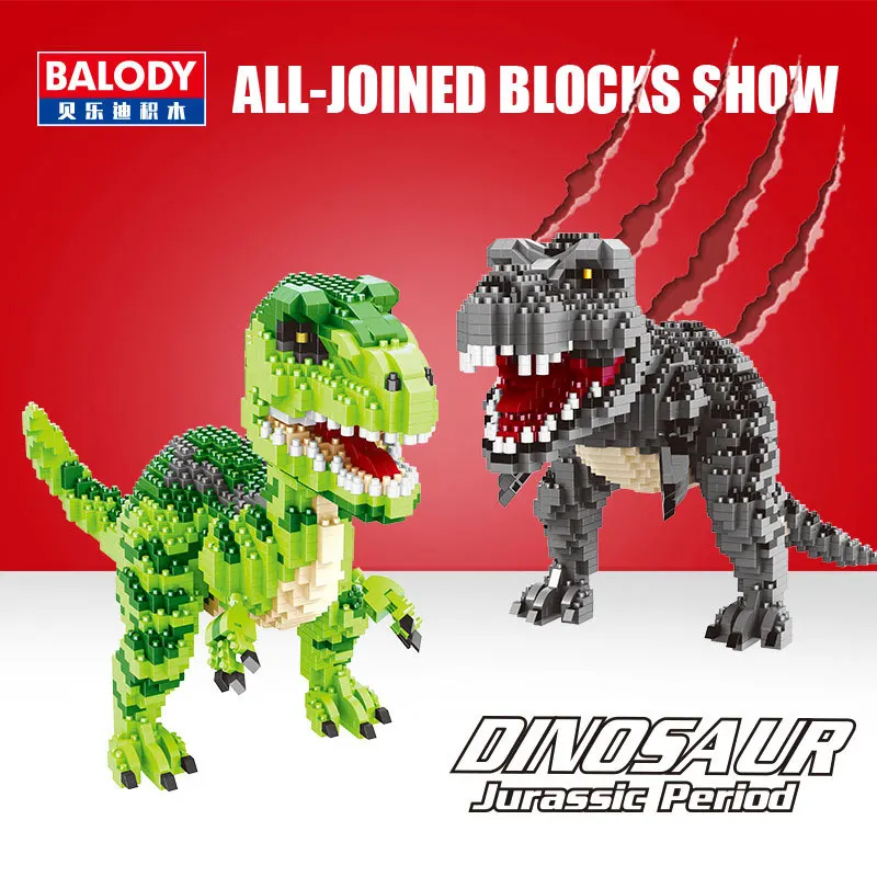 Balody динозавр тираннозавр рекс Велоцираптор животное Монстр Алмазный Мини