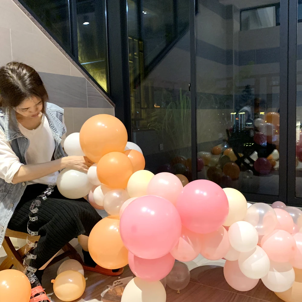 New Year DIY Balloons Arch Pink Happy Birthday Ballon Gonflable Anniversaire Decorations Rose Gold Party For Babyshower Girl|Украшения