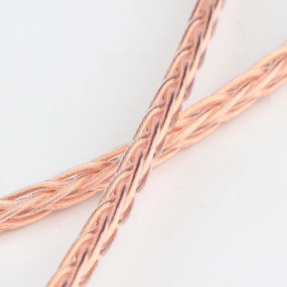 YTER 8 Core 6N single crystal copper headphone upgrade Audio DIY upgrade wire earphone cabl audio video Earphone wire