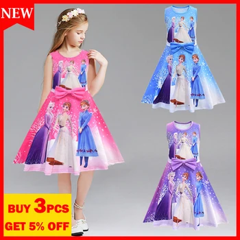 

Summer Dress For Girls Elsa And Anna Cosplay Dress Easter Carnival Kids Dresses For Girls Costume Ceremonies Vestidos Frozen 2