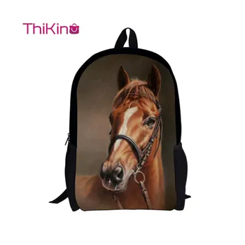 

Thikin Horse Pattern School Bag for Teenager Backpack Girls Travel Package Shopping Shoulder Bag Women Mochila